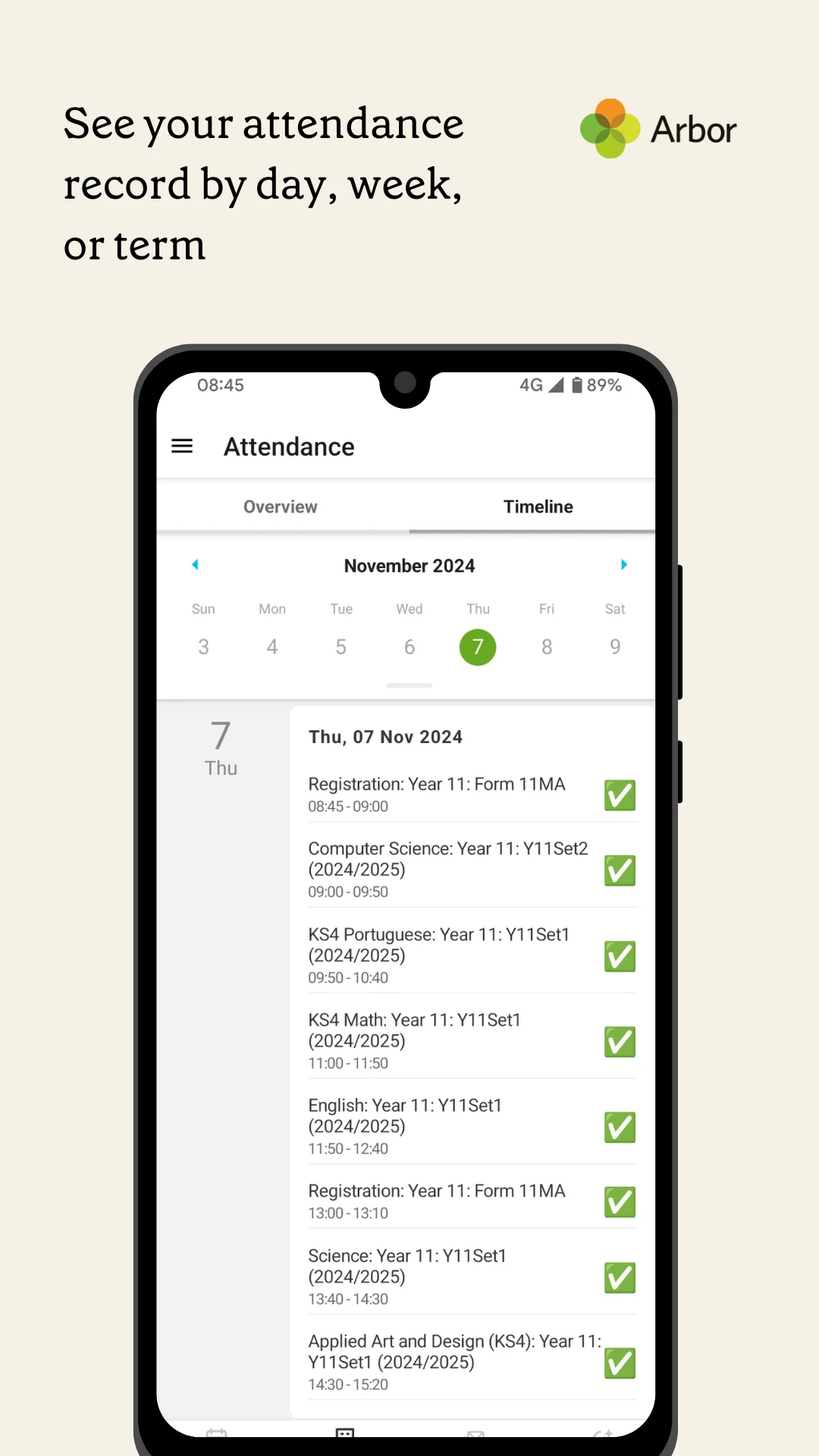 Arbor Student App screenshot
